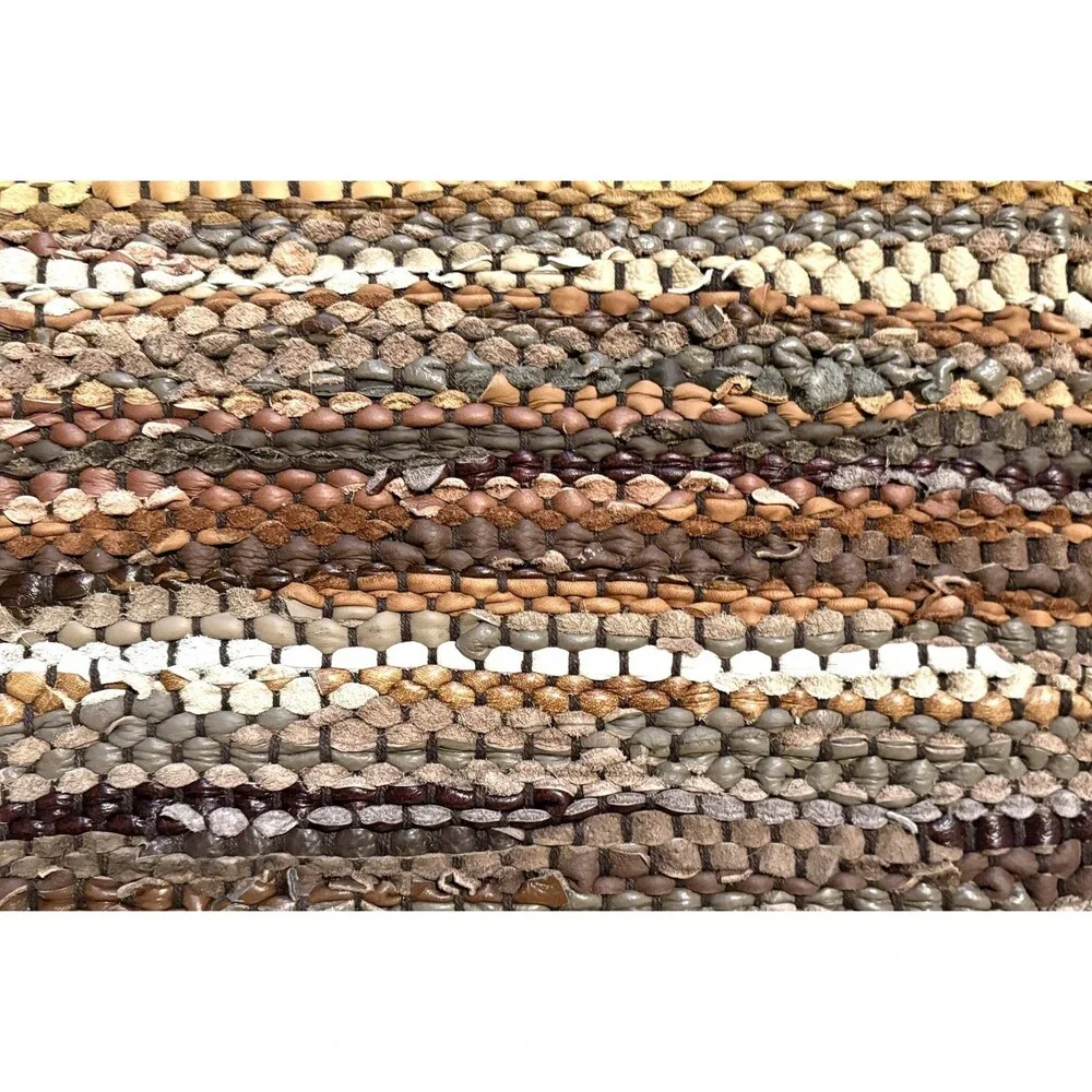Tucson Leather Table Runner - Larry Traverso - 13 X 45 - Recycled Leather